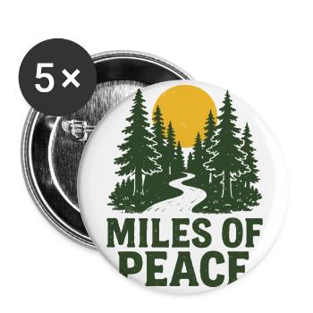 Serene Nature Road Sunset Design - Buttons large 2.2'' (5-pack) - white