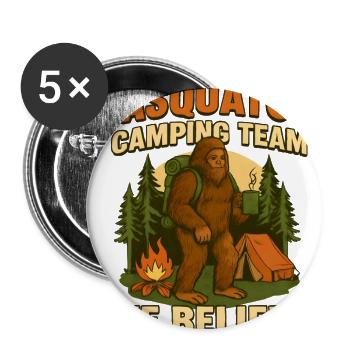  Sasquatch Camping Team – We Believe - Buttons large 2.2'' (5-pack) - white