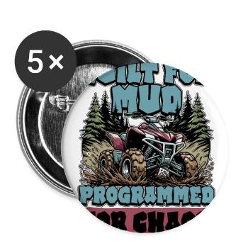 Mud Racing Built For Mud Programmed For Off-Road - Buttons large 2.2'' (5-pack) - white