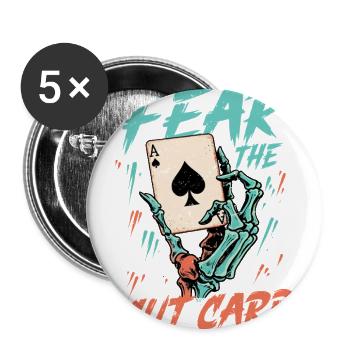 Cribbage Fear The Cut Card - Buttons large 2.2'' (5-pack) - white