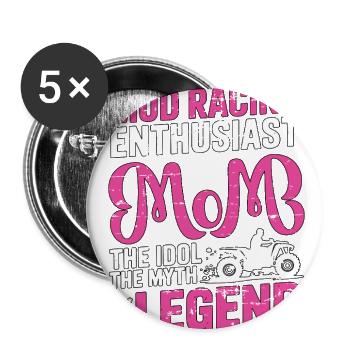 Mud Racing Enthusiast Mom The Idol Loves Mud Bog - Buttons large 2.2'' (5-pack) - white