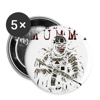 Halloween Mummy Ops Call For Mommy Military Mummy - Buttons large 2.2'' (5-pack) - white