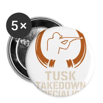 Hog Hunting Feral Pig Boar Control Wild Hog Patrol - Buttons large 2.2'' (5-pack) - white