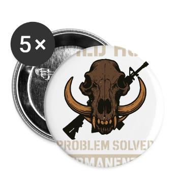 Hog Hunting Feral Pig Boar Control Wild Hog Patrol - Buttons large 2.2'' (5-pack) - white