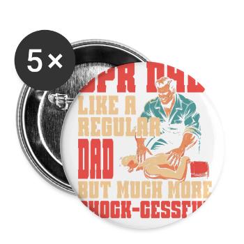 CPR Instructor Dad Paramedic - Buttons large 2.2'' (5-pack) - white
