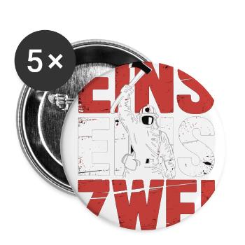  Fire Brigade Saying - 112 Emergency Call Hero In - Buttons large 2.2'' (5-pack) - white