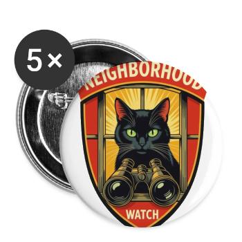 cartoon cat - Buttons large 2.2'' (5-pack) - white