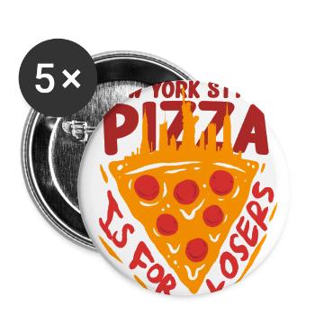 Deep Dish Pizza Chicargo - Buttons large 2.2'' (5-pack) - white