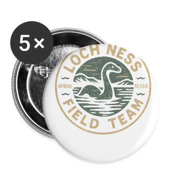 Loch Ness Field Team Funny Cryptid Loch Ness - Buttons large 2.2'' (5-pack) - white