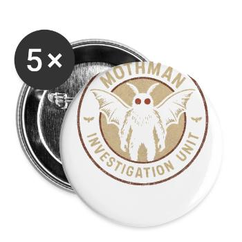 Mothman Investigation Unit Funny Cryptid Mothman - Buttons large 2.2'' (5-pack) - white