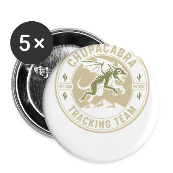 Chupacabra Tracking Team Funny Cryptid Chupacabra - Buttons large 2.2'' (5-pack) - white