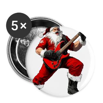 Guitarists Christmas - Buttons large 2.2'' (5-pack) - white