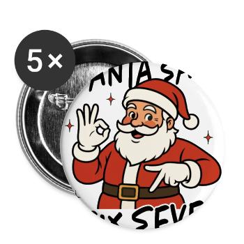 CHRISTMAS SANTA 67 - Buttons large 2.2'' (5-pack) - white