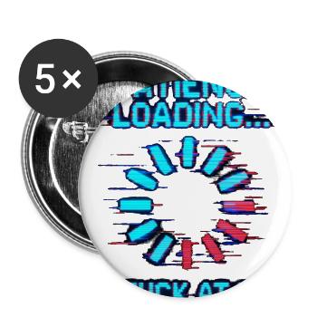 Patience Loading Glitch Ring - Buttons large 2.2'' (5-pack) - white