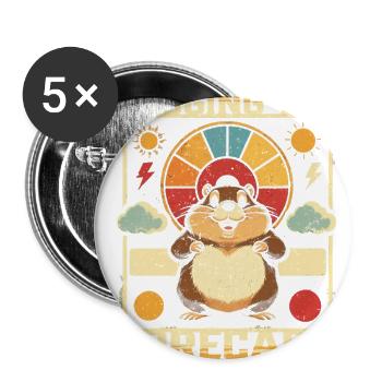 Groundhog Day Hogging The Forecast - Buttons large 2.2'' (5-pack) - white