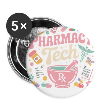 Pharmacy Tech Cute Illustration - Buttons large 2.2'' (5-pack) - white