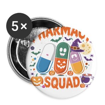 Pharmacy Squad Halloween Pills - Buttons large 2.2'' (5-pack) - white