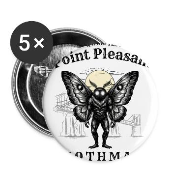 Point Pleasant Legend - Vintage Mothman - Buttons large 2.2'' (5-pack) - white