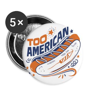 Too American Sneaker Retro - Buttons large 2.2'' (5-pack) - white