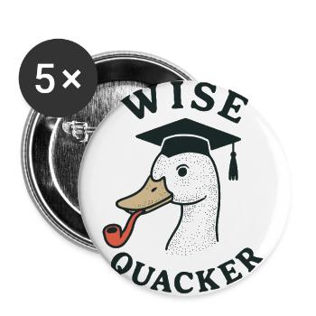 Wise Quacker Graduation - Buttons large 2.2'' (5-pack) - white