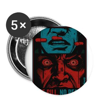 One Pill No Peace - Buttons large 2.2'' (5-pack) - white