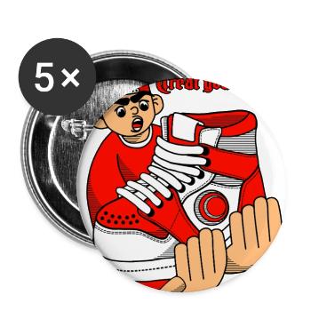 Treat Yourself Pop Sneaker Art - Buttons large 2.2'' (5-pack) - white