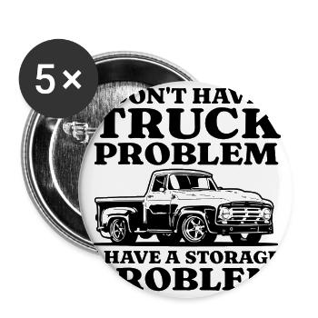 Rugged Truck Adventure Tee - Buttons large 2.2'' (5-pack) - white