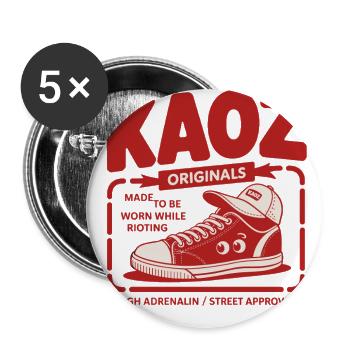 KAOZ Street Sneaker Riot - Buttons large 2.2'' (5-pack) - white