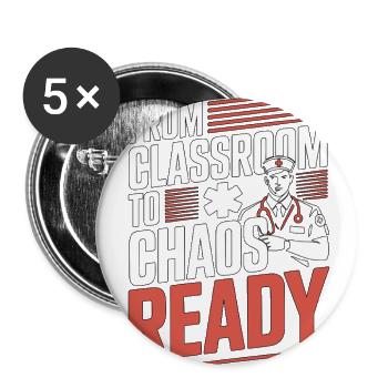 Paramedic From Classroom To Emergency Services - Buttons large 2.2'' (5-pack) - white