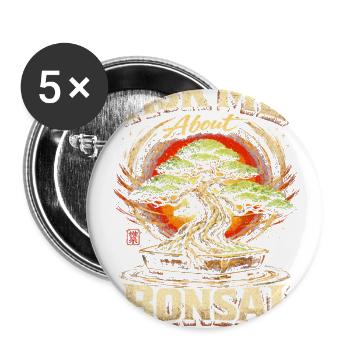 Bonsai Ask Me About Bonsai - Buttons large 2.2'' (5-pack) - white