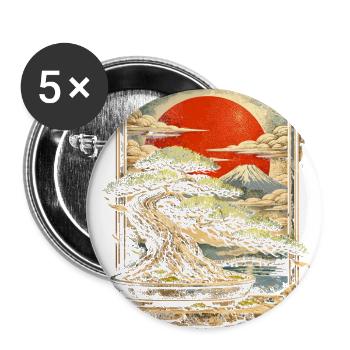 Bonsai - Buttons large 2.2'' (5-pack) - white