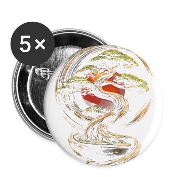 Bonsai - Buttons large 2.2'' (5-pack) - white
