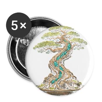Bonsai - Buttons large 2.2'' (5-pack) - white