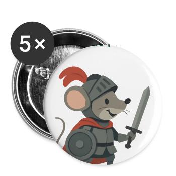 Mouse knight - Buttons large 2.2'' (5-pack) - white