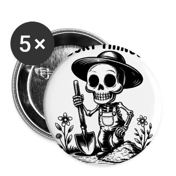 Blank Canvas Noir - Buttons large 2.2'' (5-pack) - white