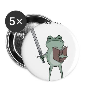 Dawn Test Frog - Buttons large 2.2'' (5-pack) - white