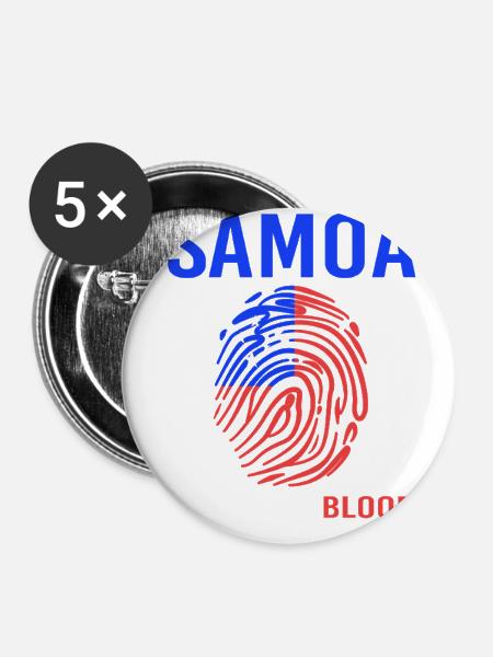 Samoa Flag Samoan Tribal Pride - Buttons large 2.2'' (5-pack) - white