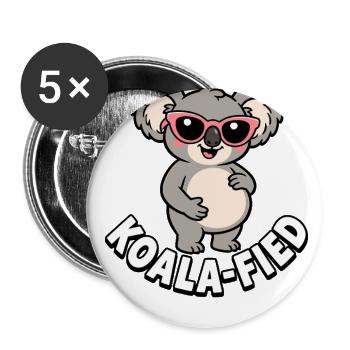 Expecting Mother Koala-Fied Cute Koala Pregnancy - Buttons large 2.2'' (5-pack) - white