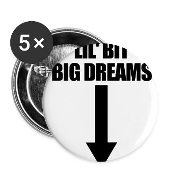 Expecting Mother Lil Bit Big Dreams Pregnancy - Buttons large 2.2'' (5-pack) - white