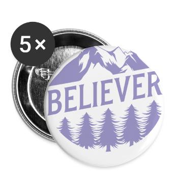 Believer Religion Faith Christ Religious - Buttons large 2.2'' (5-pack) - white