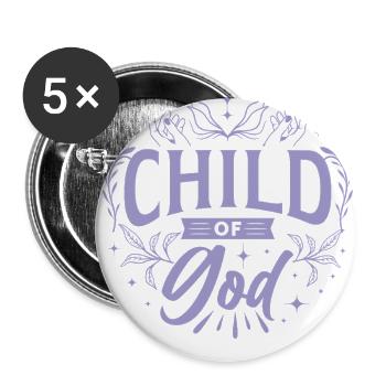 Child Of God Religion Jesus Christ Religious - Buttons large 2.2'' (5-pack) - white