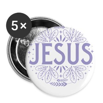 Jesus Religion Faith Christ Religious - Buttons large 2.2'' (5-pack) - white