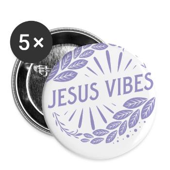 Jesus Vibes Religion Faith Christ Religious - Buttons large 2.2'' (5-pack) - white