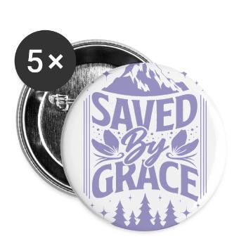 Saved By Grace Religion Jesus Christ Religious - Buttons large 2.2'' (5-pack) - white