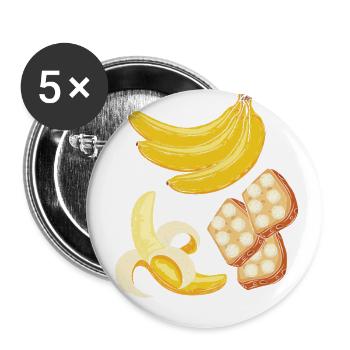 Banana Bread Baker - Buttons large 2.2'' (5-pack) - white