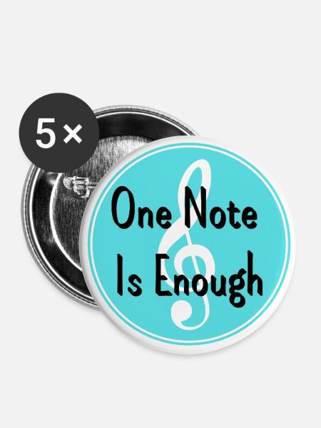 Musical notes. - Buttons large 2.2'' (5-pack) - white