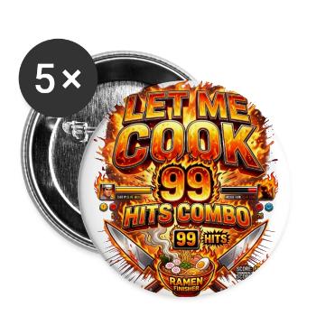 Let Me Cook 99 Hits Combo - Buttons large 2.2'' (5-pack) - white