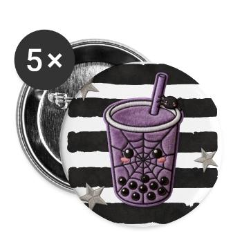 Spooky Boba Patch Kawaii Halloween Gift - Buttons large 2.2'' (5-pack) - white