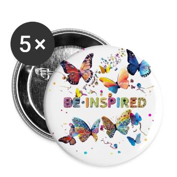 Radiant Butterfly Inspiration - Buttons large 2.2'' (5-pack) - white