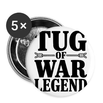 Tug of War Legend - Buttons large 2.2'' (5-pack) - white